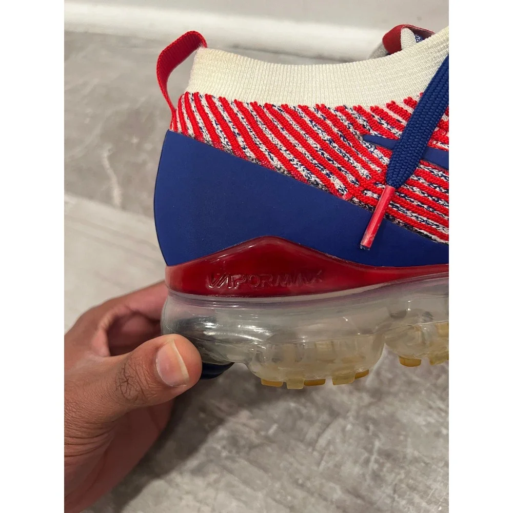 Nike Air VaporMax Flyknit 3 USA Men Sz 11 Red White Blue Sneakers CW5585-100